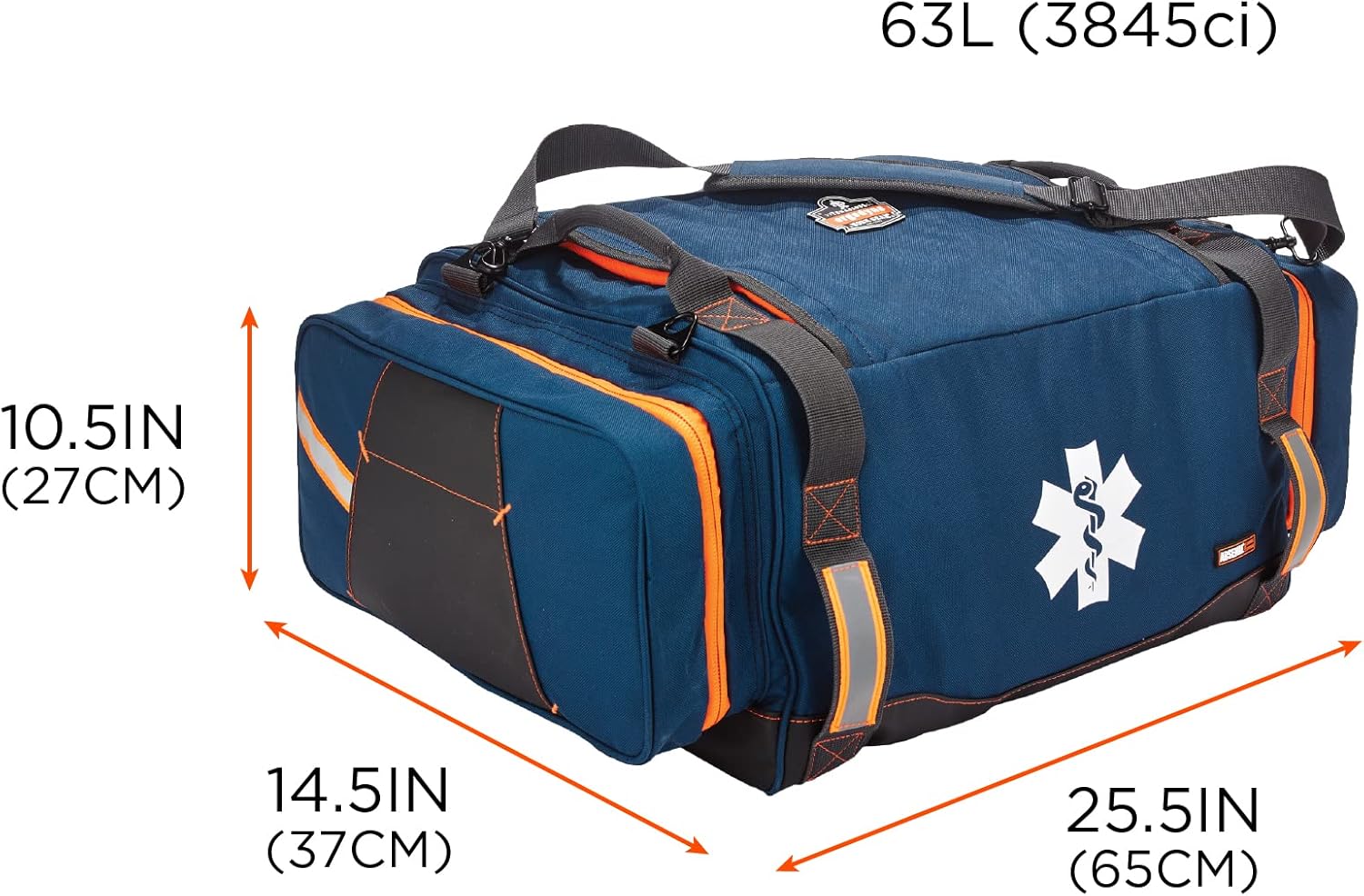 Ergodyne Arsenal 5216 First Responder Medical Trauma Supply Jump Bag for EMS, Police, Firefighters , Blue