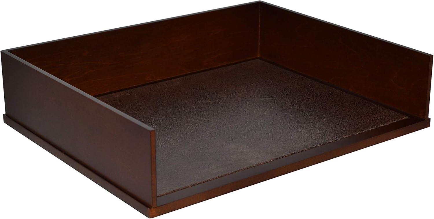 Victor Heritage Wood Stacking Letter Tray - 1 Compartment(s) - 3.1in x 13.2inx 10.6in Depth - Desktop - Natural