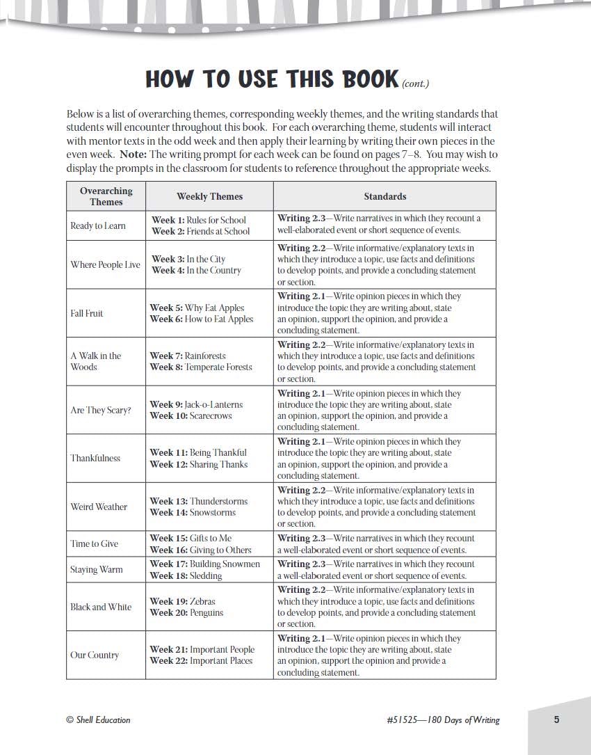 180 Days of Writing for Second Grade - An Easy-to-Use Second Grade Writing Workbook to Practice and Improve Writing Skills