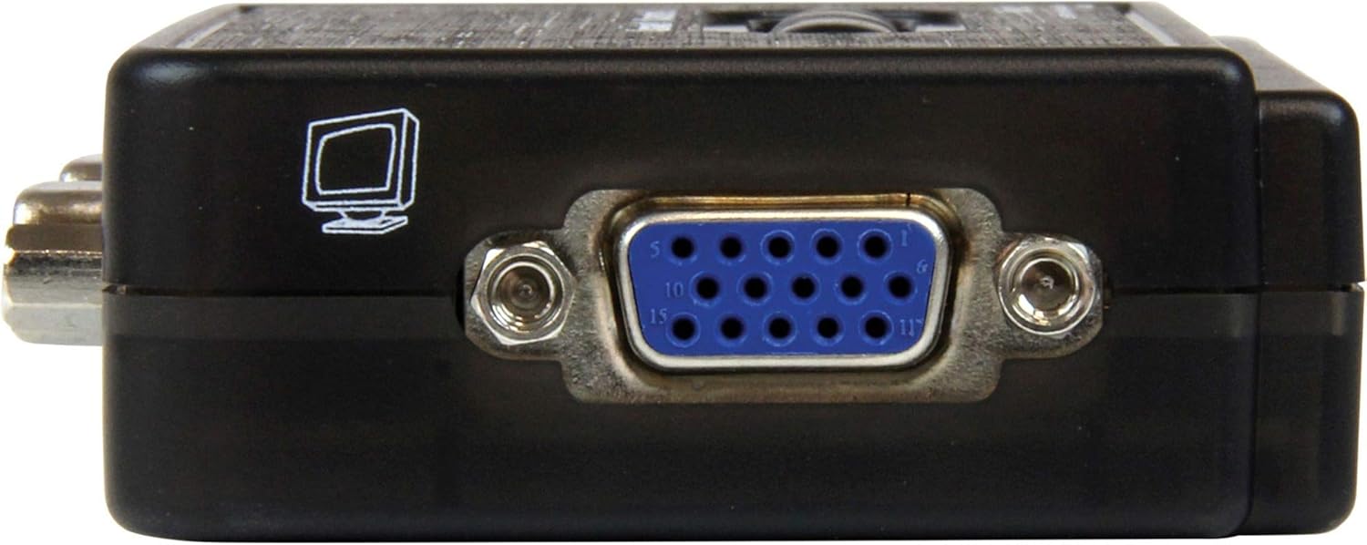StarTech.com 2 Port USB VGA KVM Switch - Single VGA - Hot-Key & Audio Support - 2048x1536 @60Hz KVM Switch