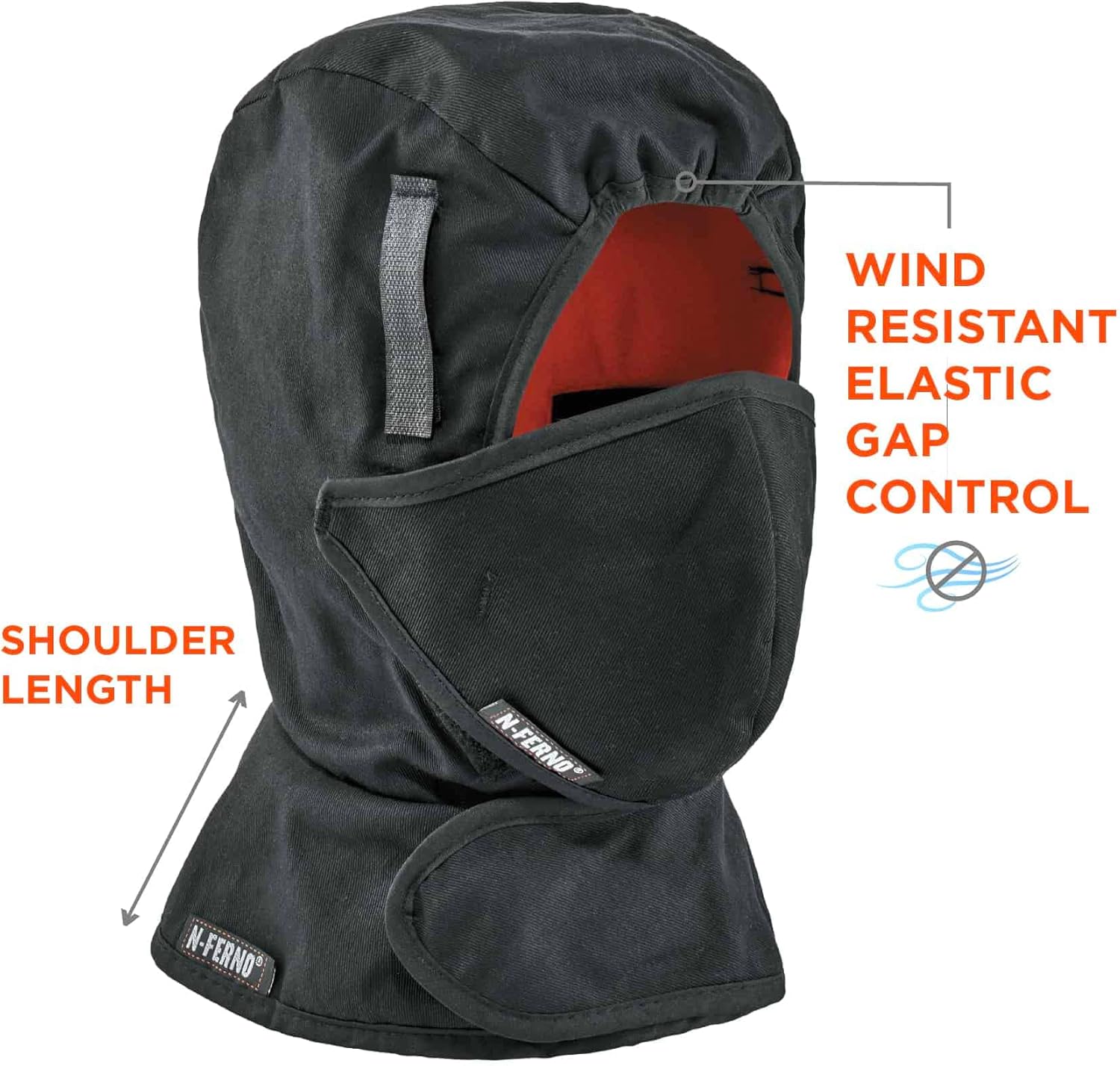 Ergodyne - 16871 Winter Hard Hat Liner with Cotton Mouthpiece, N-Ferno 6871, black, kit