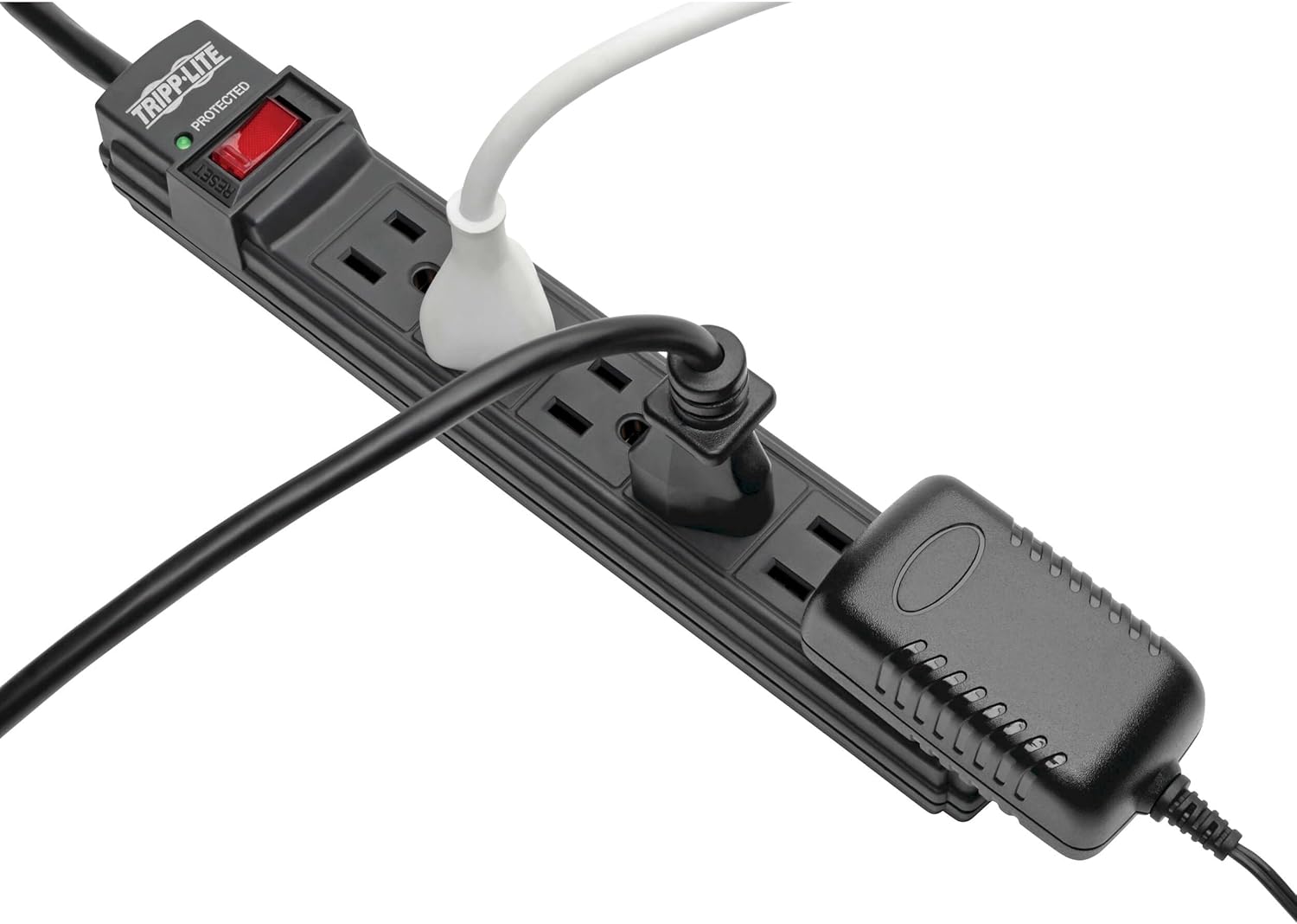 Tripp Lite 6 Outlet Surge Protector Power Strip, 6ft Cord, Black, $10,000 INSURANCE (TLP6B)