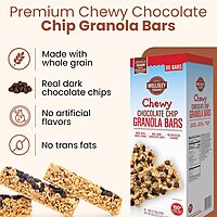 Wellsley Farms Chewy Chocolate Chip Granola Bars, 60 Count (3 lbs 4.8 oz) - 110 Calories Per Bar, Made with Whole Grain & Real Dark Chocolate Chips, No Artificial Flavors