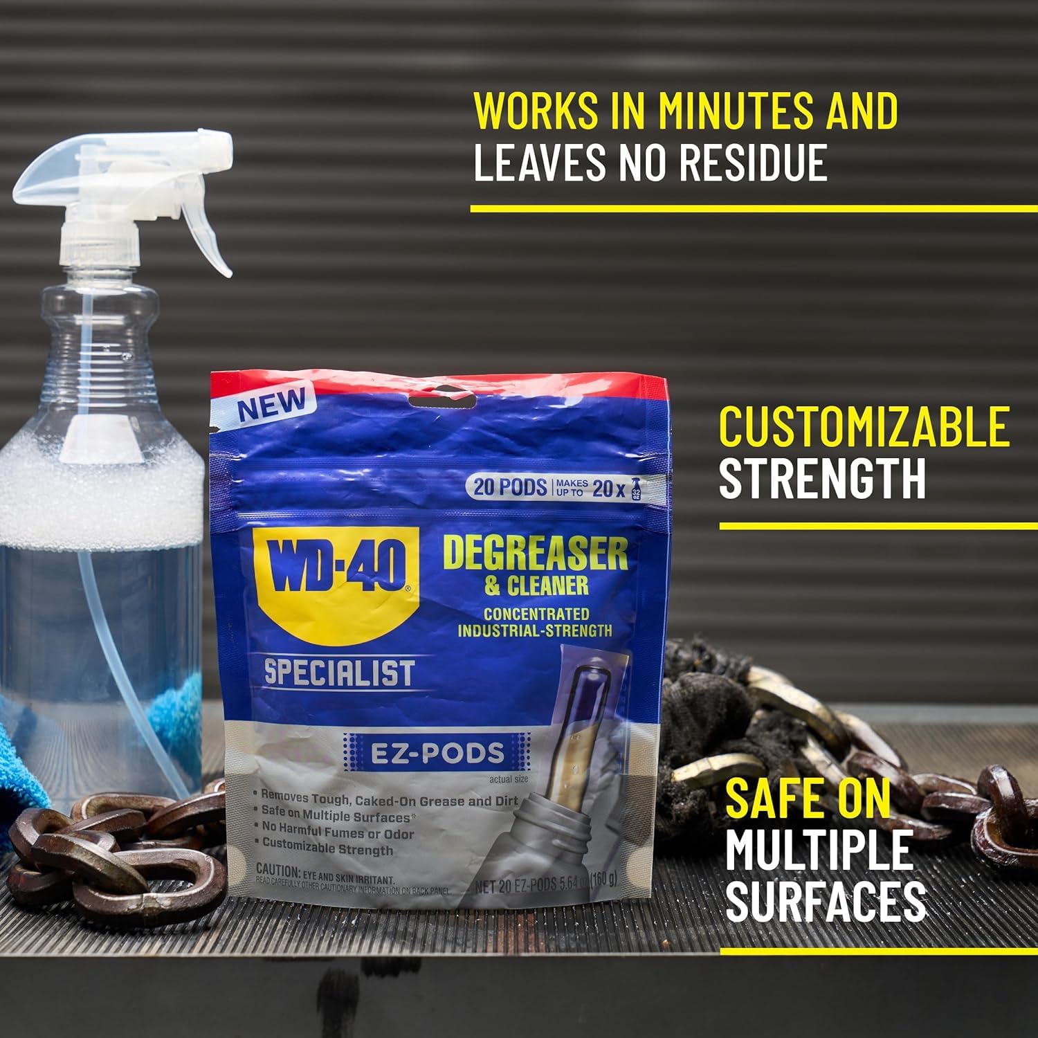 WD-40 Specialist Degreaser and Cleaner EZ-PODS Unscented Customizable Industrial-Strength Concentrate
