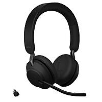 Jabra Evolve2 65 Wireless Headset On-Ear Bluetooth Headphones for Calls and Music