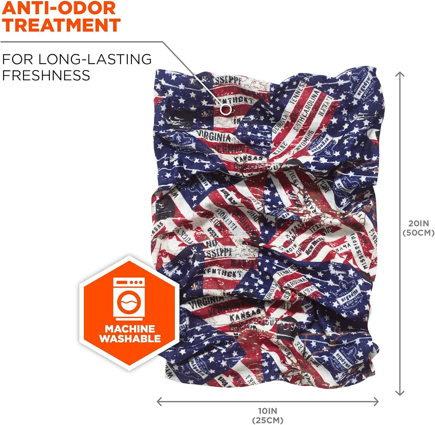 Ergodyne Chill-Its 6485 Multi-Band (Stars & Stripes) — Cooling Headband/Neck Gaiter
