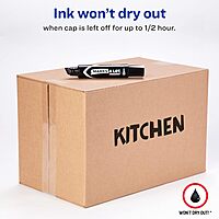 Avery Marks A Lot Jumbo Chisel Tip Marker, Desk-Style Size, Water and Wear Resistant, 12 Black Markers (24148)