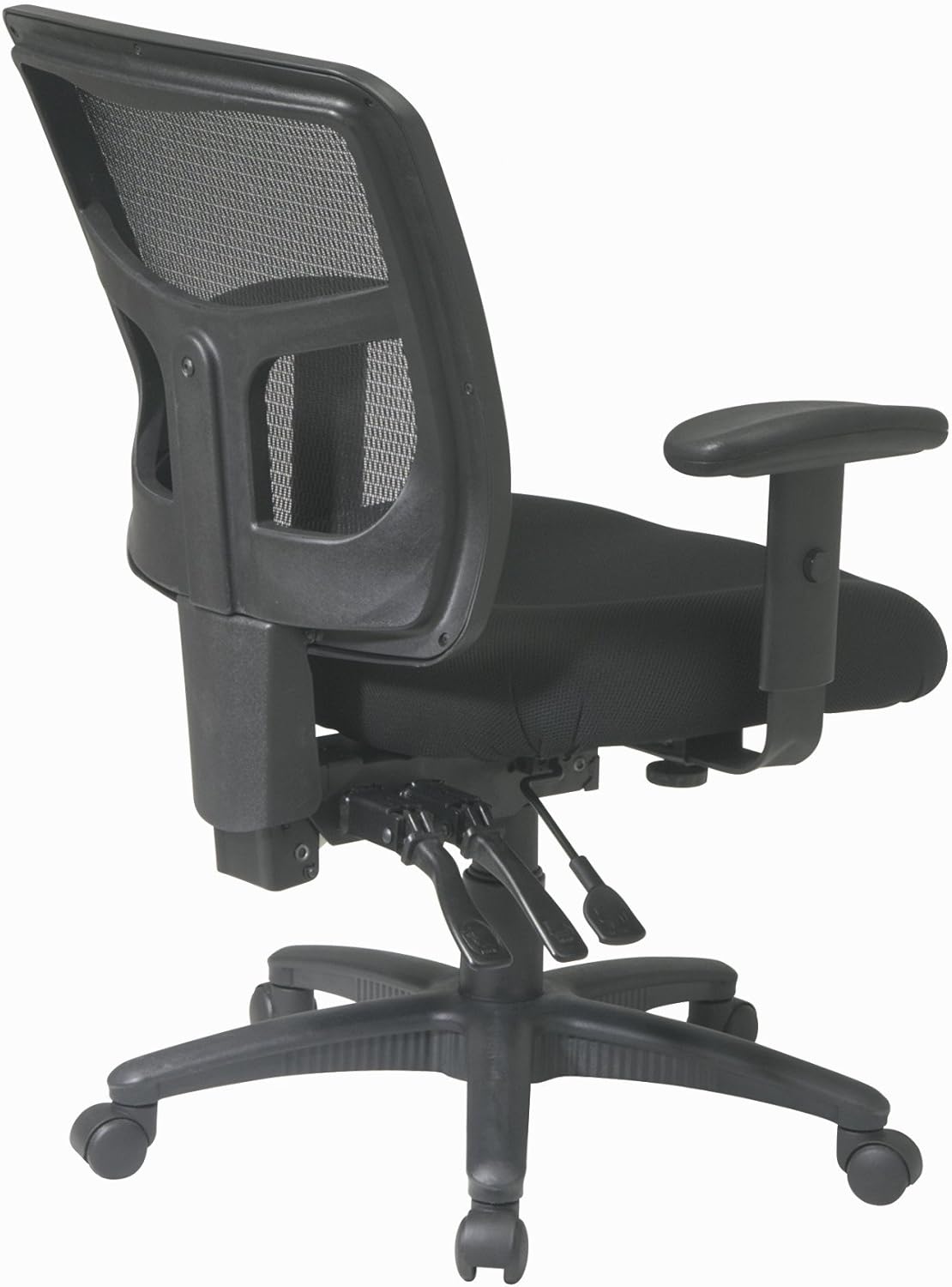 Office Star ProGrid Breathable Mesh Back Manager's Office Chair with Built-in Lumbar Support and 2-Way Adjustable Padded