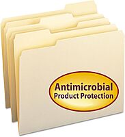 Smead® Manila Folders With Product Protection, Letter Size, 1/3 Cut, Box Of 100