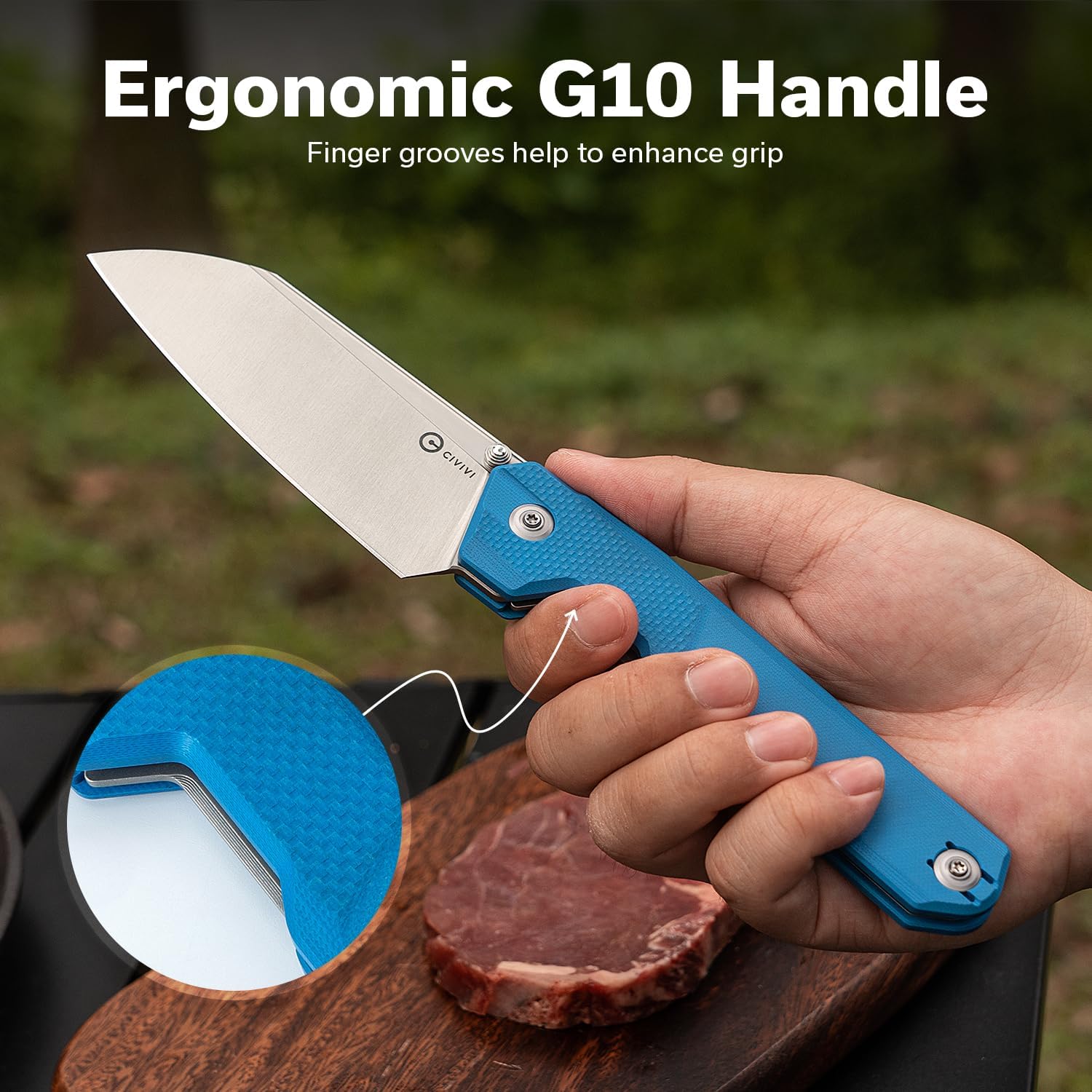 CIVIVI Hid Folding Pocket Knife 4.14in 14C28N Blade G10 Handle