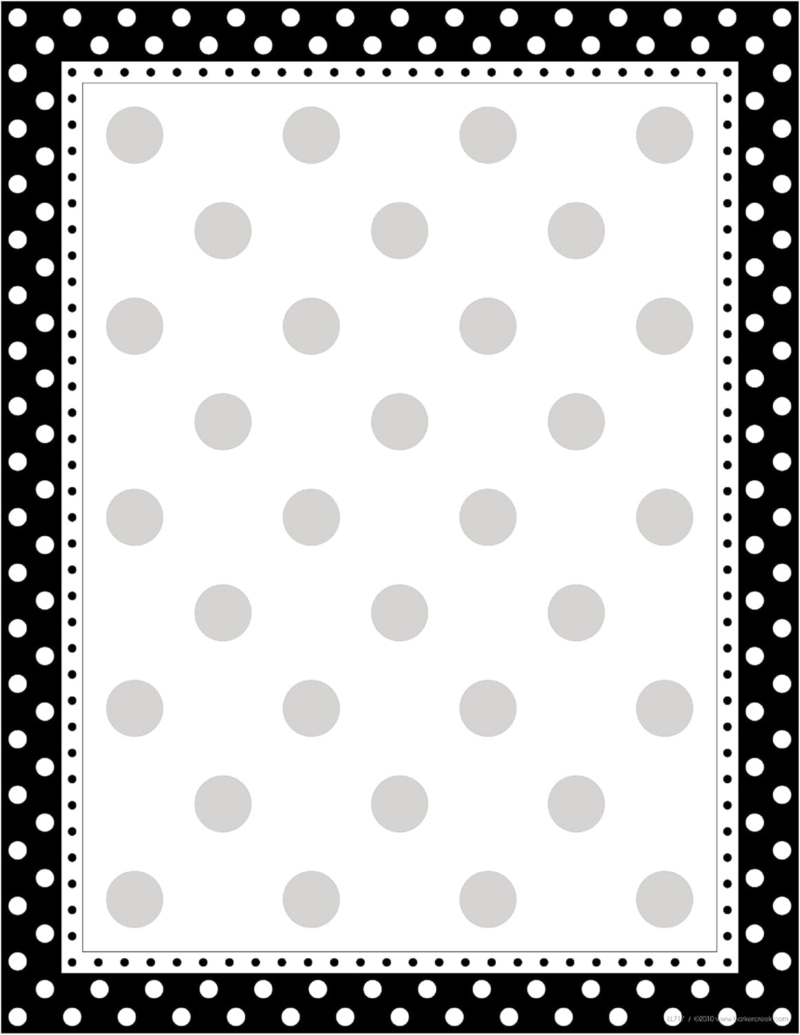 Barker Creek Designer Computer Paper, Black And White Dots, 8.5” x 11”, Decorative Printer Paper, Stationery