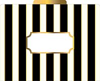 BARKER CREEK Designer File Folders Set of 24, Gold, Multi-Design Set with Gold Designs on Outside, Gold Tabs and Cream on Inside, Letter-Size File Folders, 1/3 Cut Tabs, 24 Folders in Set (3960)