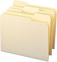 Smead® Manila Folders With Product Protection, Letter Size, 1/3 Cut, Box Of 100