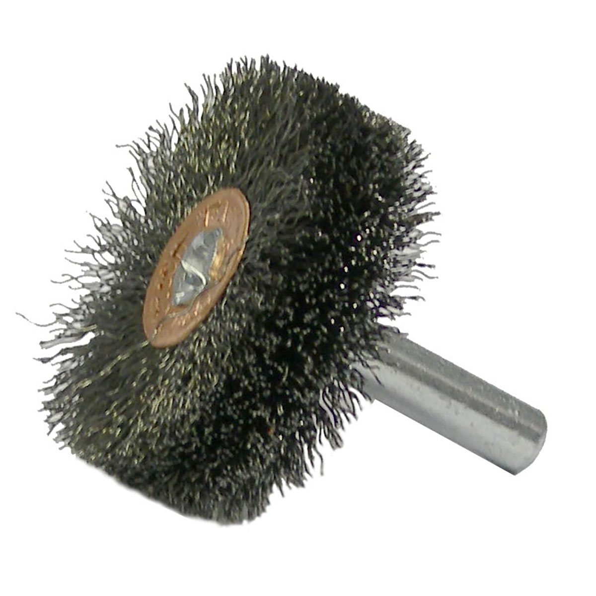 Wheel Brushes; Mount Type: Shank ; Wire Type: Crimped ; Outside Diameter (Inch): 1-1/2 ; Face Width (Inch): 1/2