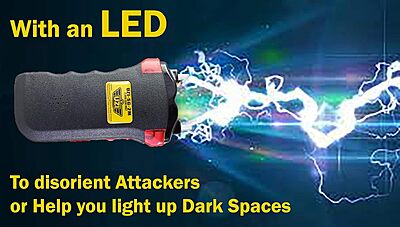 Uzi Rechargeable Stun Gun Self Defense & Protection for Men, Women, 4-in-1 Device, 2 Million Volt, with LED Light