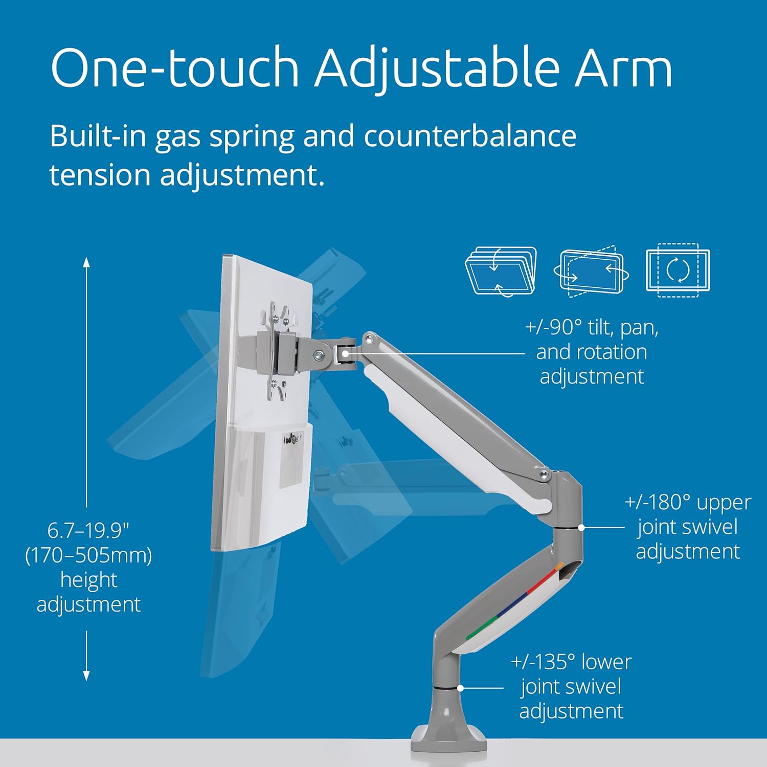Kensington SmartFit One-Touch Height Adjustable Monitor Arm