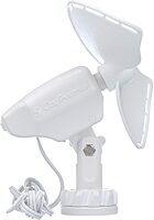 Caframo SEEKR by Caframo Fan. Grill-Less and Whisper Quiet. Shock-Absorbing FingerSafe Blade Design. 2 Speed. Made in