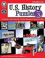 Mark Twain US History Puzzle Book 3, Crossword Puzzle, Word Search and More Social Studies Brain Games Covering Historical