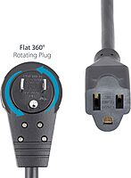 StarTech.com Power Extension Cord NEMA 5-15P to NEMA 5-15R