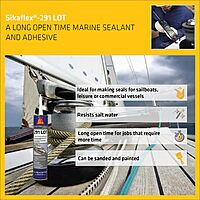 Sika Sikaflex-291 LOT, White, Marine Adhesive and sealant, General All-Purpose PU Adhesive with Long Open time, 10.1 fl. oz