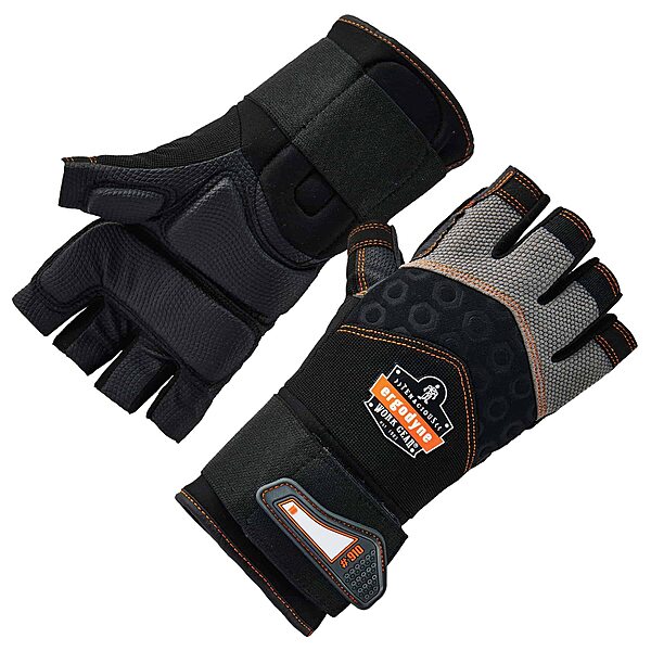 ERGODYNE ProFlex 910 Half-Finger Impact Work Gloves