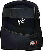 Ergodyne ProFlex 367 Professional Knee Pads, Protective Round Cap, Lightweight Gel Padded Technology, Adjustable Straps, Black