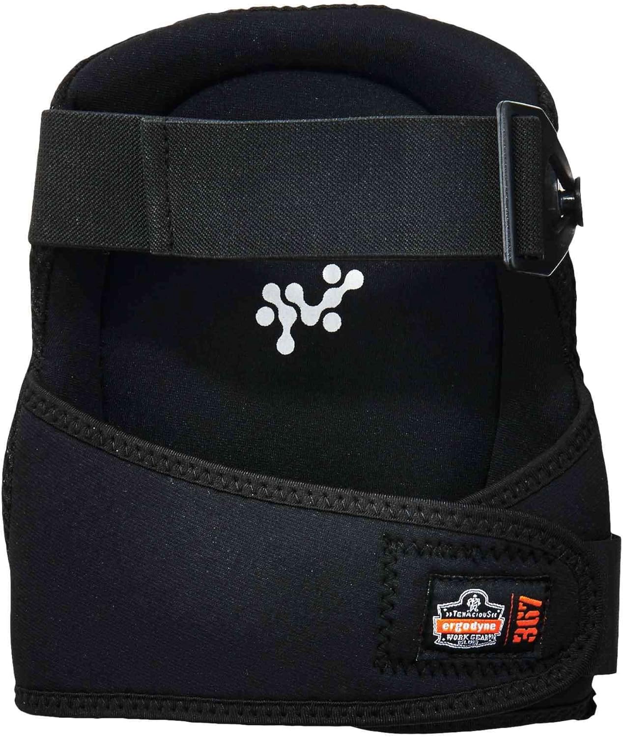 Ergodyne ProFlex 367 Professional Knee Pads, Protective Round Cap, Lightweight Gel Padded Technology, Adjustable Straps