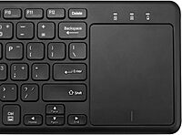 WKB-4050UB Wireless Keyboard with Built-in Touchpad, 2.4GHz RF Technology, Ultra-Slim Scissor Switch Keys, 30ft Range