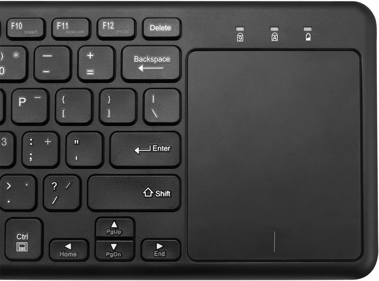 WKB-4050UB Wireless Keyboard with Built-in Touchpad, 2.4GHz RF Technology, Ultra-Slim Scissor Switch Keys, 30ft Range