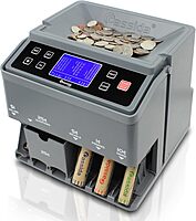 Cassida C300 Professional USD Coin Counter, Sorter and Wrapper/Roller, 300 coins/min, with Quickload and Printing-Compatible,Gray C300 - 300 coins/ minute + extra features