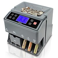 Cassida C300 Professional USD Coin Counter, Sorter and Wrapper/Roller, 300 coins/min, with Quickload and Printing-Compatible