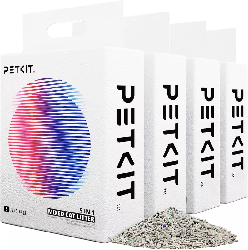 Petkit 5 In 1 Mixed Clumping Cat Litter - Unscented - 3.6Kg