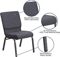 FLASH FURNITURE HERCULES Series 18.5''W Stacking Church Chair