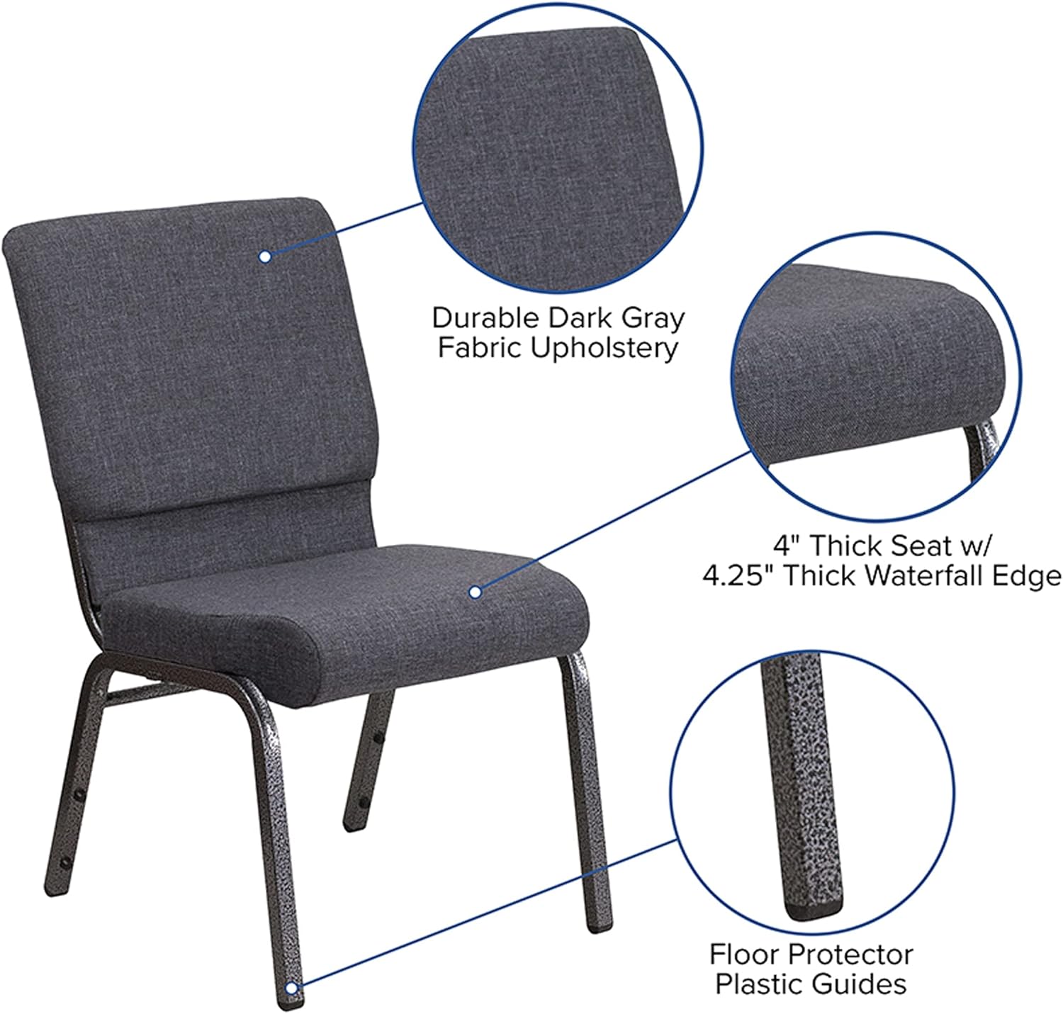 FLASH FURNITURE HERCULES Series 18.5''W Stacking Church Chair