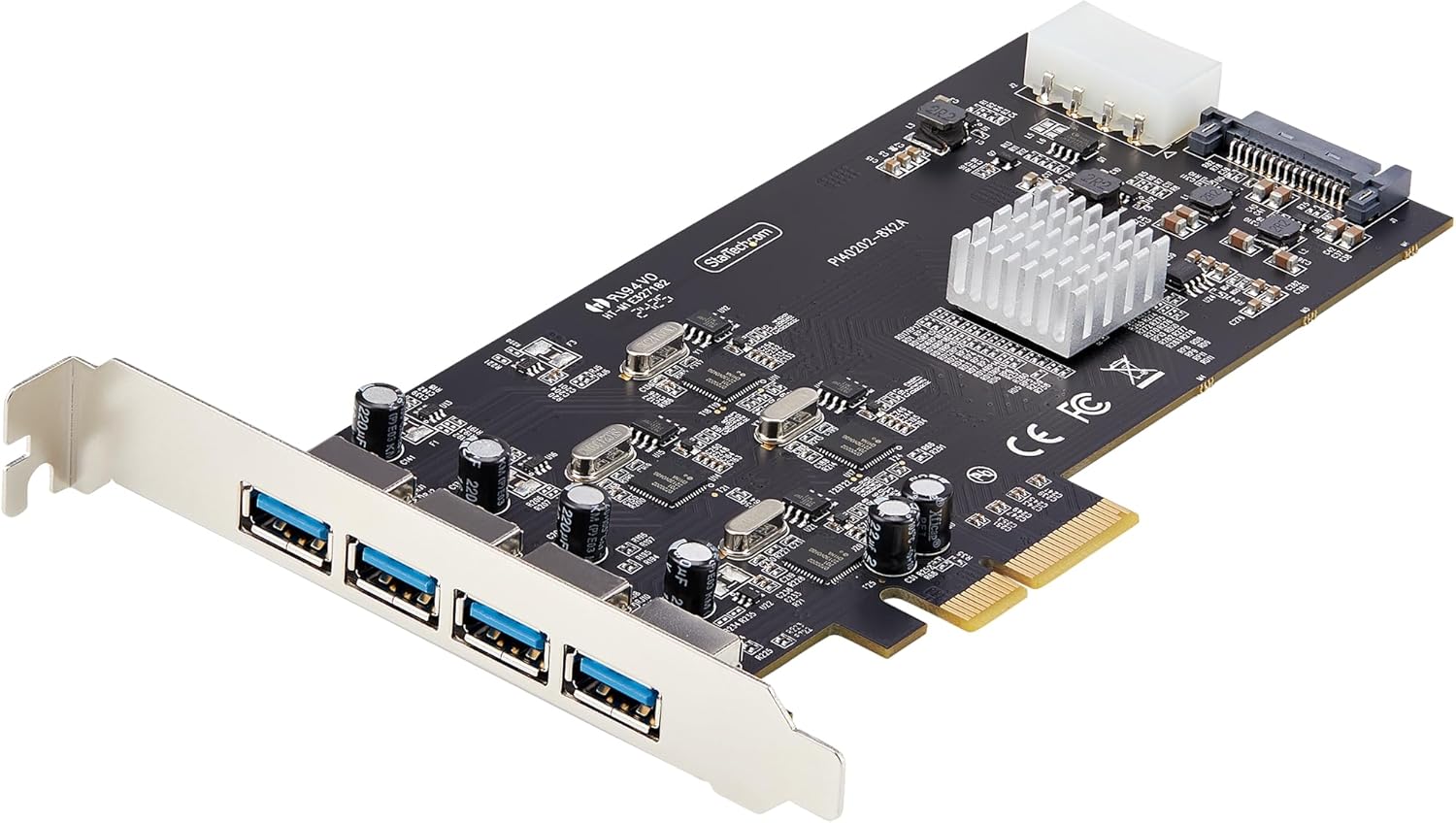 StarTech.com 4-Port USB PCIe Card, USB 3.2 5Gbps, PCI Express Card with 4X Independent USB Controllers, 4X USB-A Ports