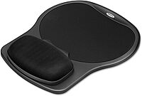 Fellowes Easy Glide Gel Mouse Pad w/Wrist Rest, 10 x 12 X 1 1/2, Black