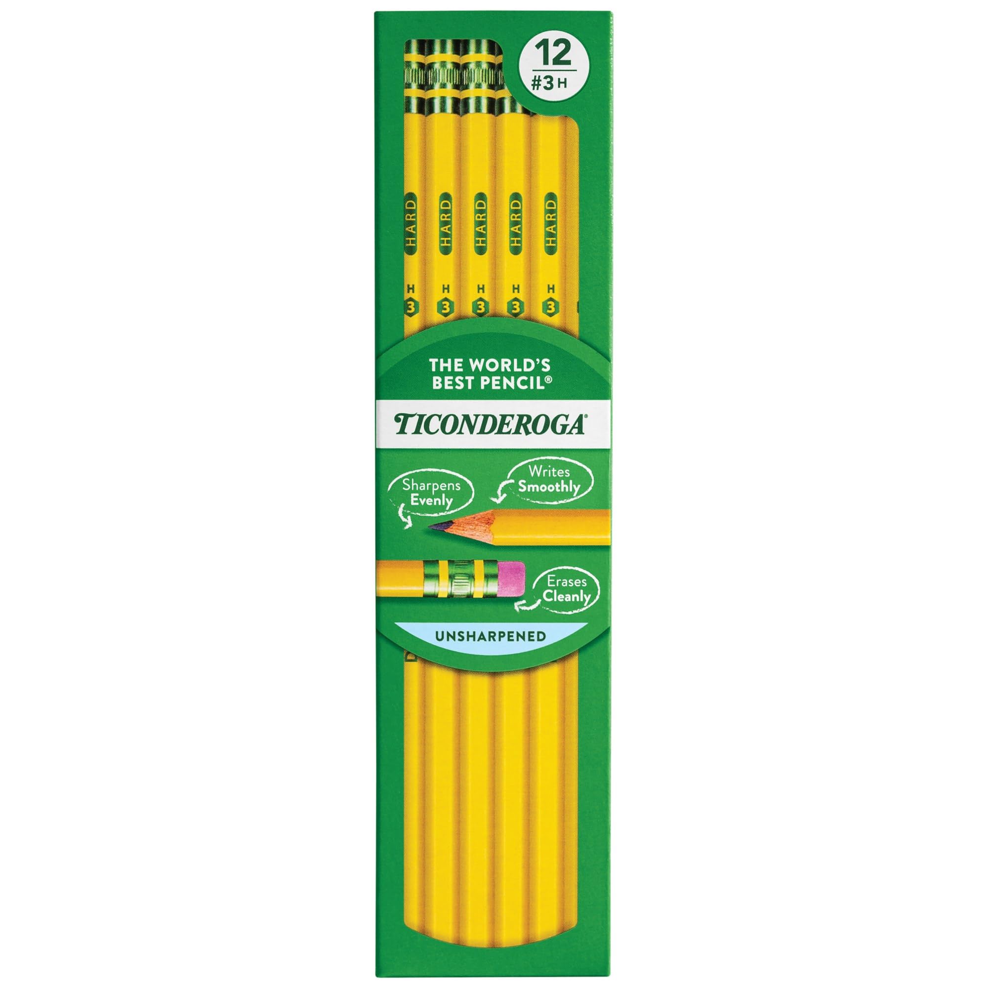 Ticonderoga® Pencils, #2 Medium Soft Lead, Box of 12