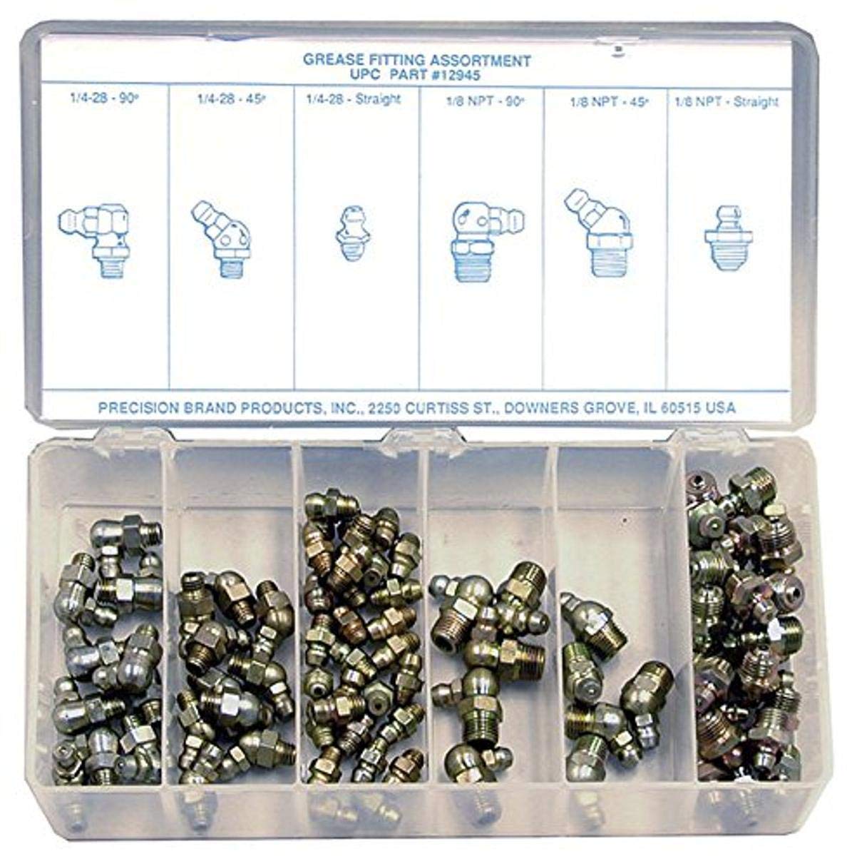 Precision Brand - 12945 90 Piece Grease Fitting Assortment