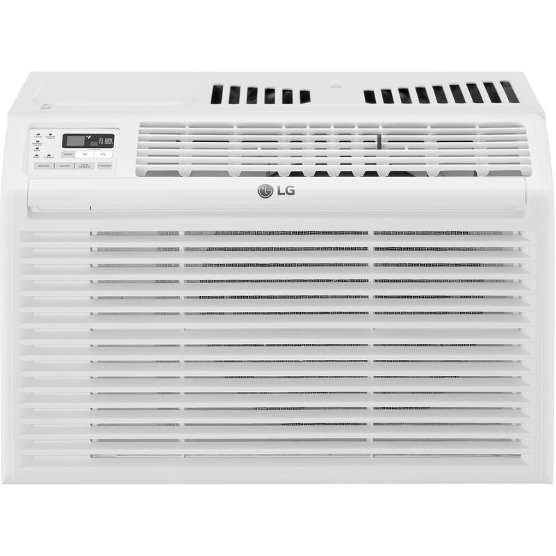 LG 6,000 BTU Window Air Conditioner, 115V, Cools 250 Sq.Ft. for Bedroom, Den, Living Room, Quiet Operation, with Remote