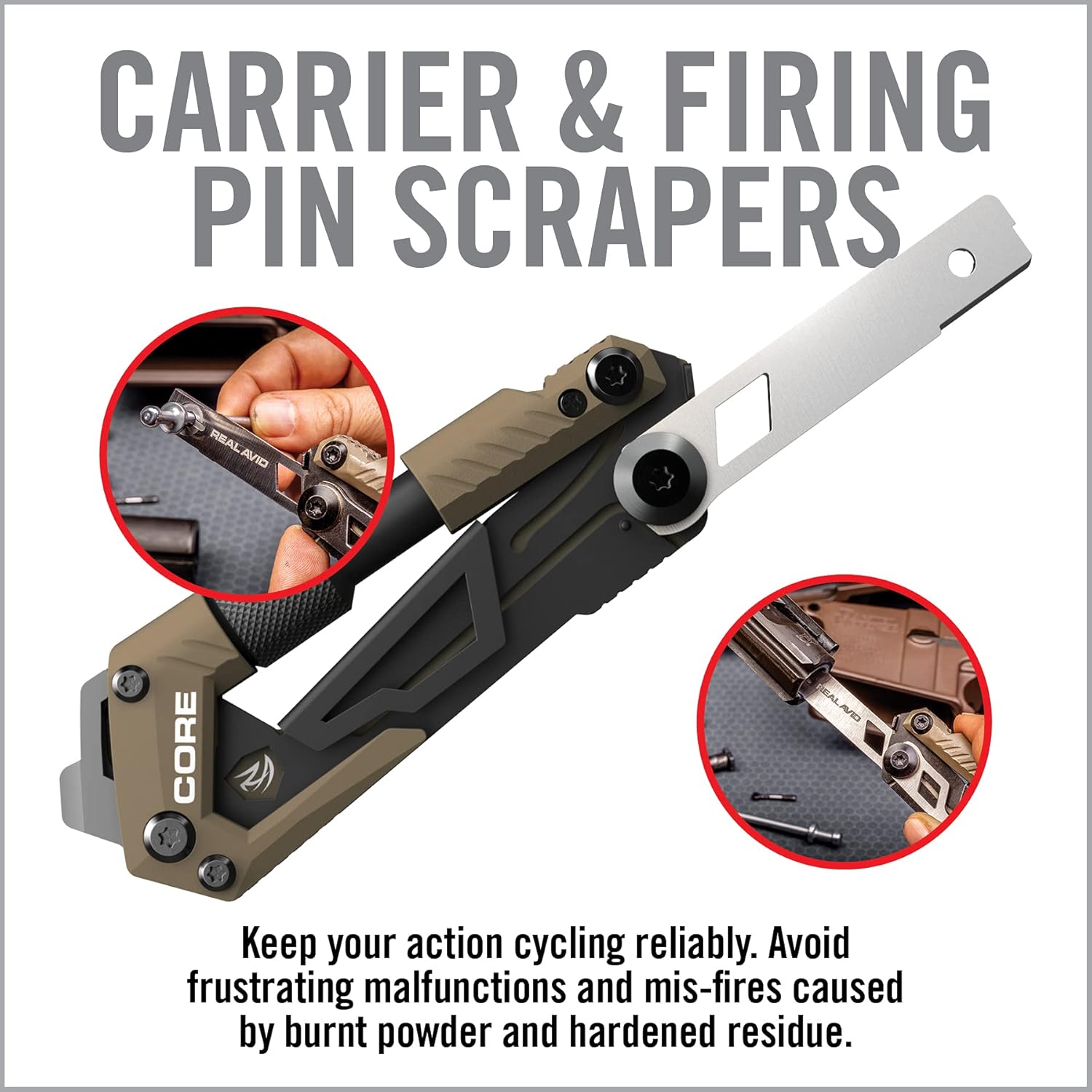 Real Avid Gun Multi Tool CORE: Tactical Rifle Tool & EDC Tools, Gun Accessories & Utility Tool Kit for Gun Maintenance