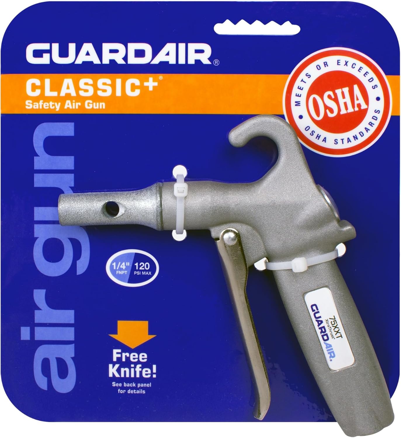 Guardair Xtra Thrust 75XXT Safety Air Blow Gun Venturi Alloy Nozzle with Aluminum Body