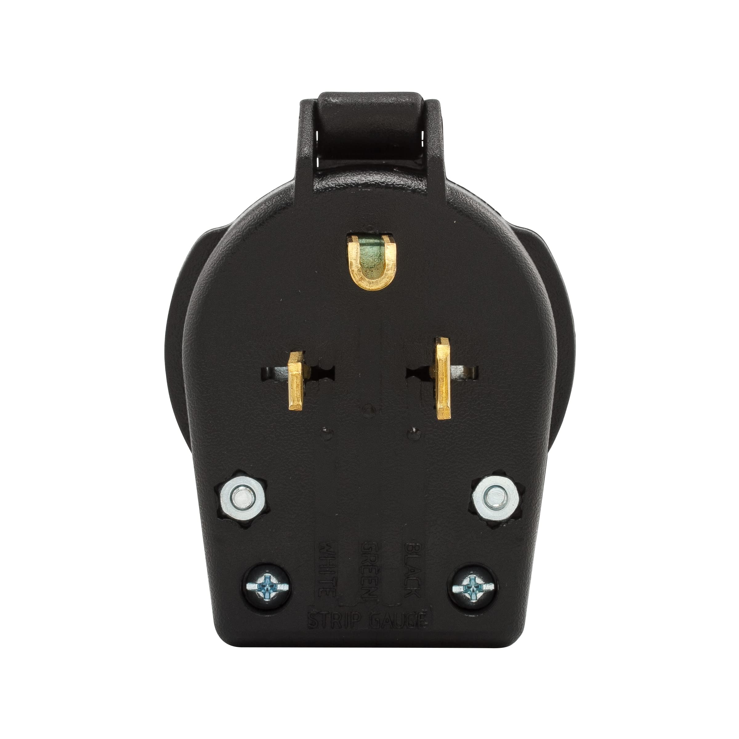 Eaton S42-SP Arrow Hart heavy-duty universal NEMA power plug, Black