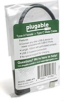 Plugable USB C to USB Adapter Cable with Driverless Technology, Enables Connection of USB Type C Laptop, Tablet