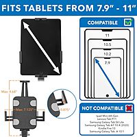 Mount-It! Anti-Theft Tablet Kiosk Countertop Stand | Universal Fit Retail Tablet Stand Compatible with 7.9" to 11" iPad