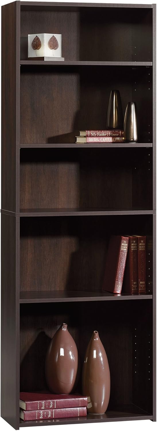 Sauder Beginnings 5-Shelf Bookcase with Adjustable Shelves