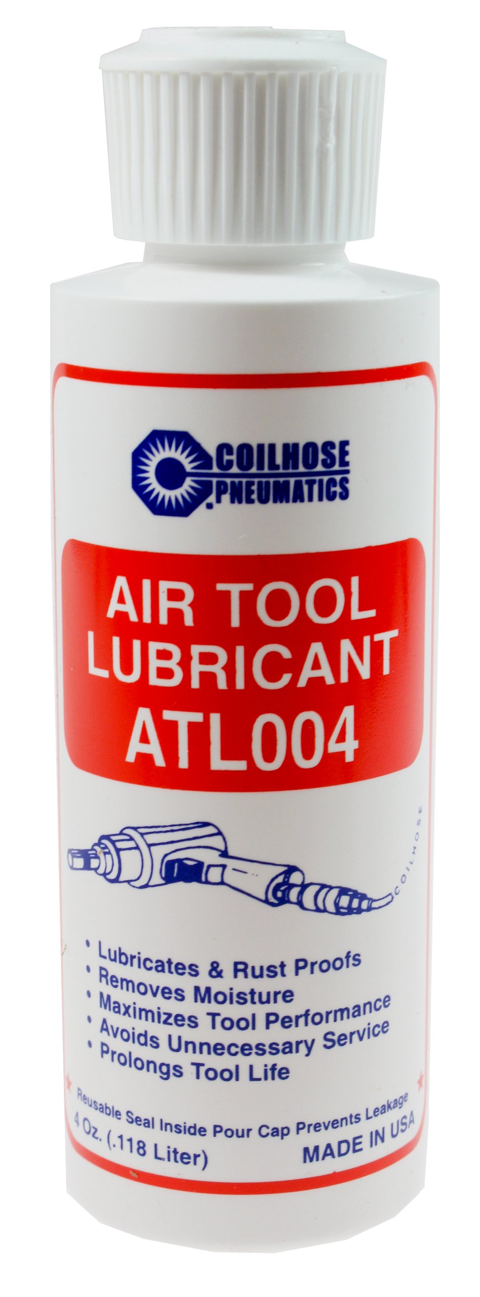 Coilhose Pneumatics ATL004 Air Tool Lubricant, 4-Ounce Bottle