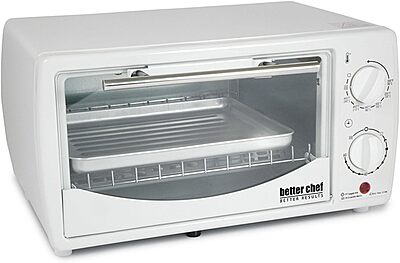 BETTER CHEF Basic Toaster Oven | 4-Slice | 60-Minute Timer