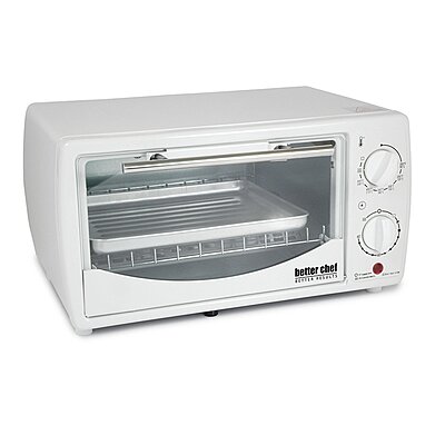 BETTER CHEF Basic Toaster Oven | 4-Slice | 60-Minute Timer