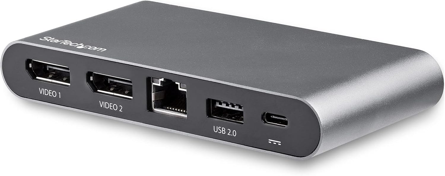 StarTech.com USB-C Multiport Adapter - Dual-Monitor - Windows - USB-C to Dual 4K DisplayPort Adapter - 2X USB-A Ports