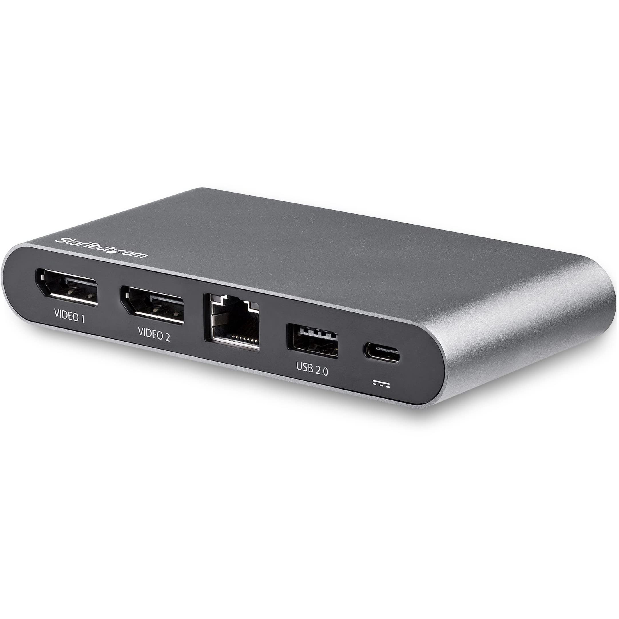 StarTech.com USB-C Multiport Adapter - Dual-Monitor - Windows - USB-C to Dual 4K DisplayPort Adapter - 2X USB-A Ports